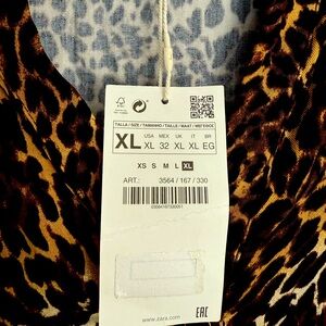 Zara Animal Print Dress in Brown and Black